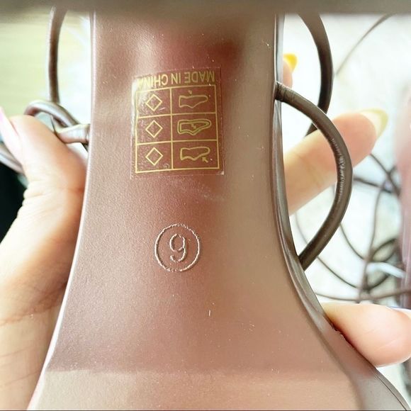 PUBLIC DESIRE | Y2K Chunky Strappy Platform Heels Sandals  Color Brown size 9 - Picture 7 of 12